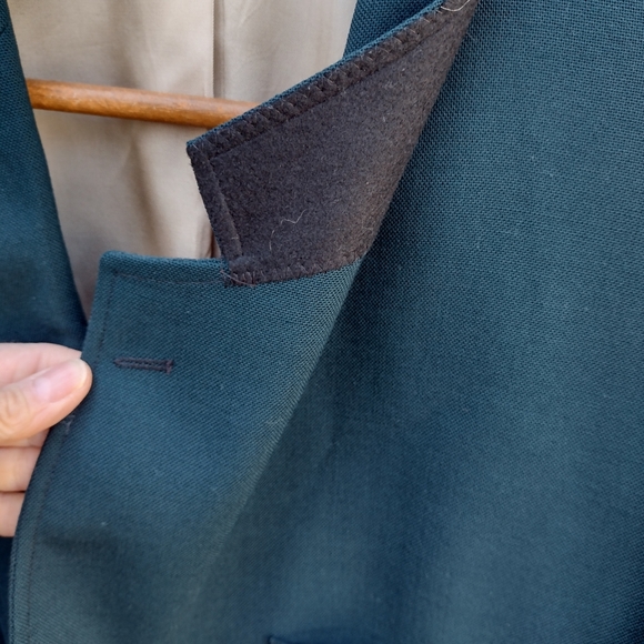 Men's Classic vintage Green Wool gabardine blazer 46 regular Lacrosse - Picture 13 of 14